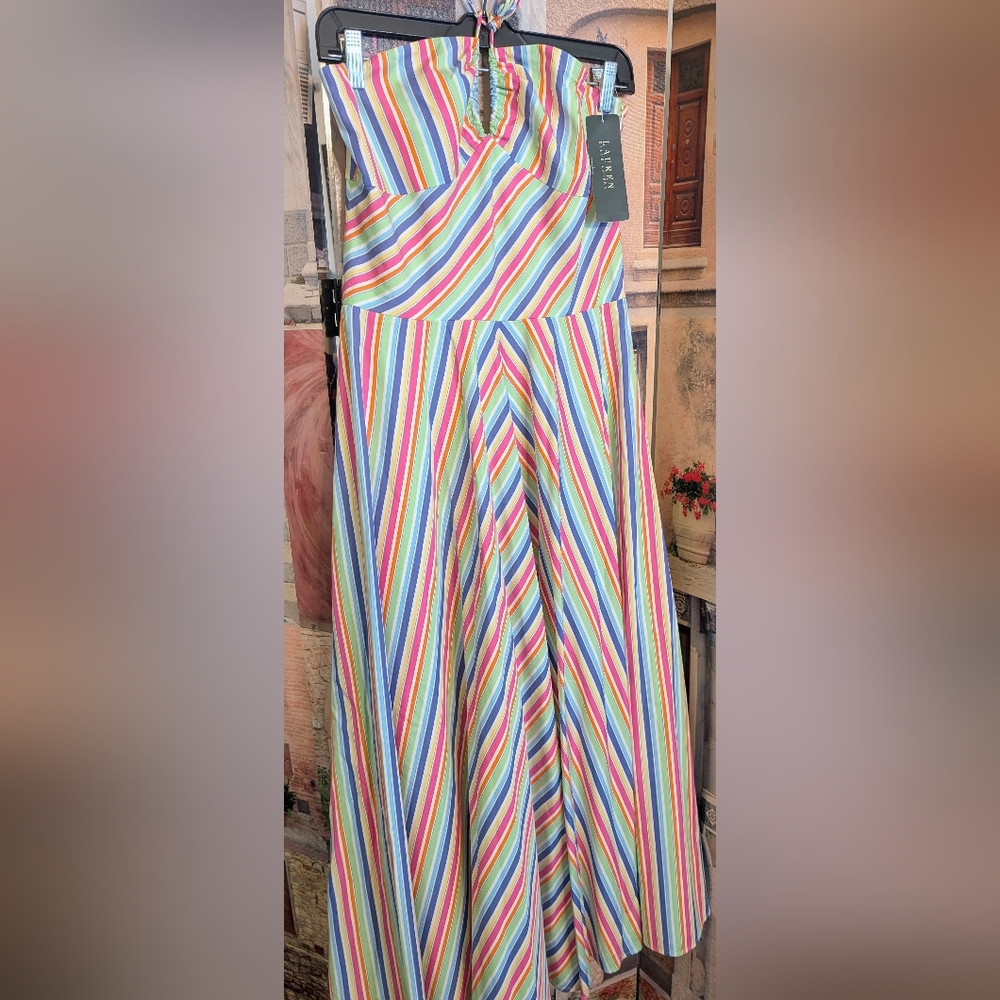 Ralph Lauren Multicolor Striped Midi Dress